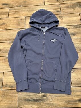 Jacks Surfboards Diamond Logo Full Zip Hoodie Faded Slate Blue Purple Mens M